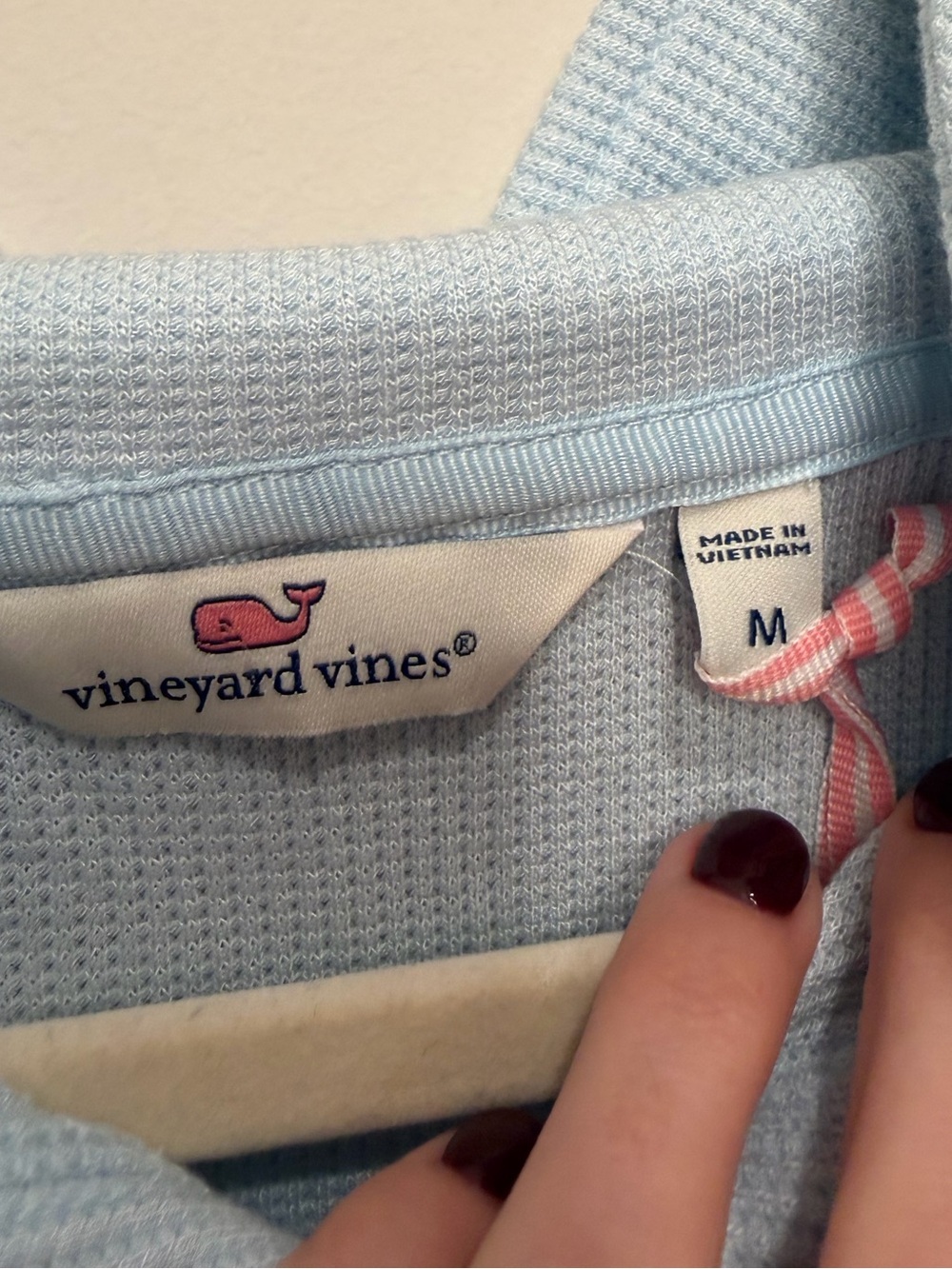 Vineyard Vines Dreamcloth Waffle Polo Top Ice Water Blue NWT Size Medium‎ - Picture 2 of 4